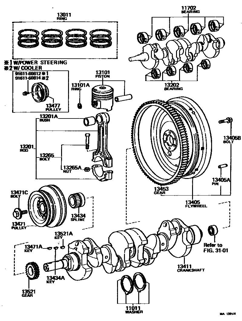 1301 — CRANKSHAFT & PISTON