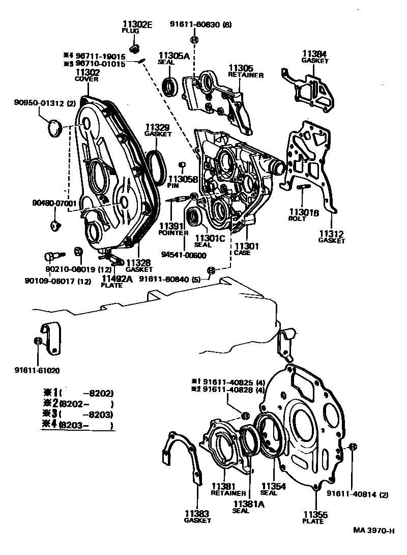 1106 — TIMING GEAR COVER & REAR END PLATE