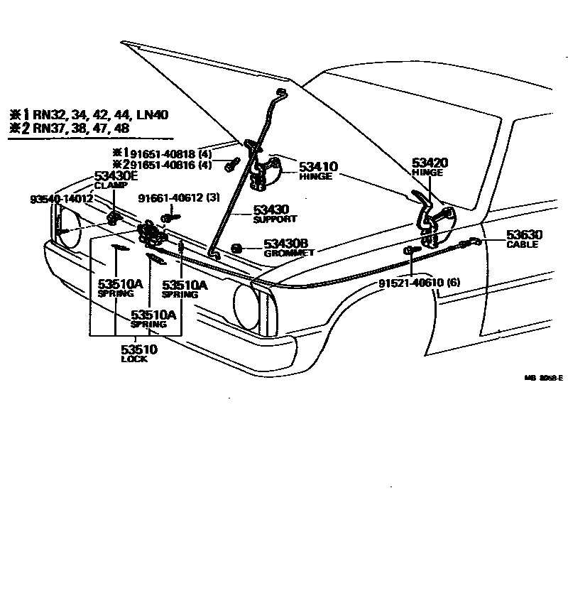 5354 — HOOD LOCK & HINGE