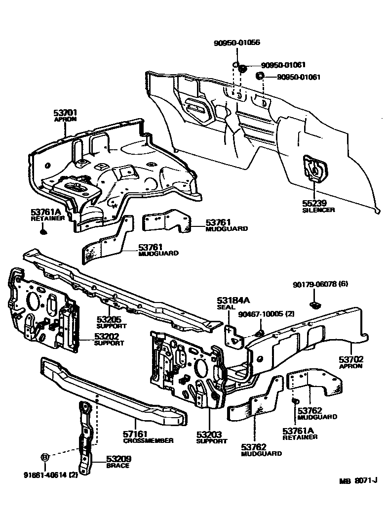5355 — FRONT FENDER APRON & DASH PANEL