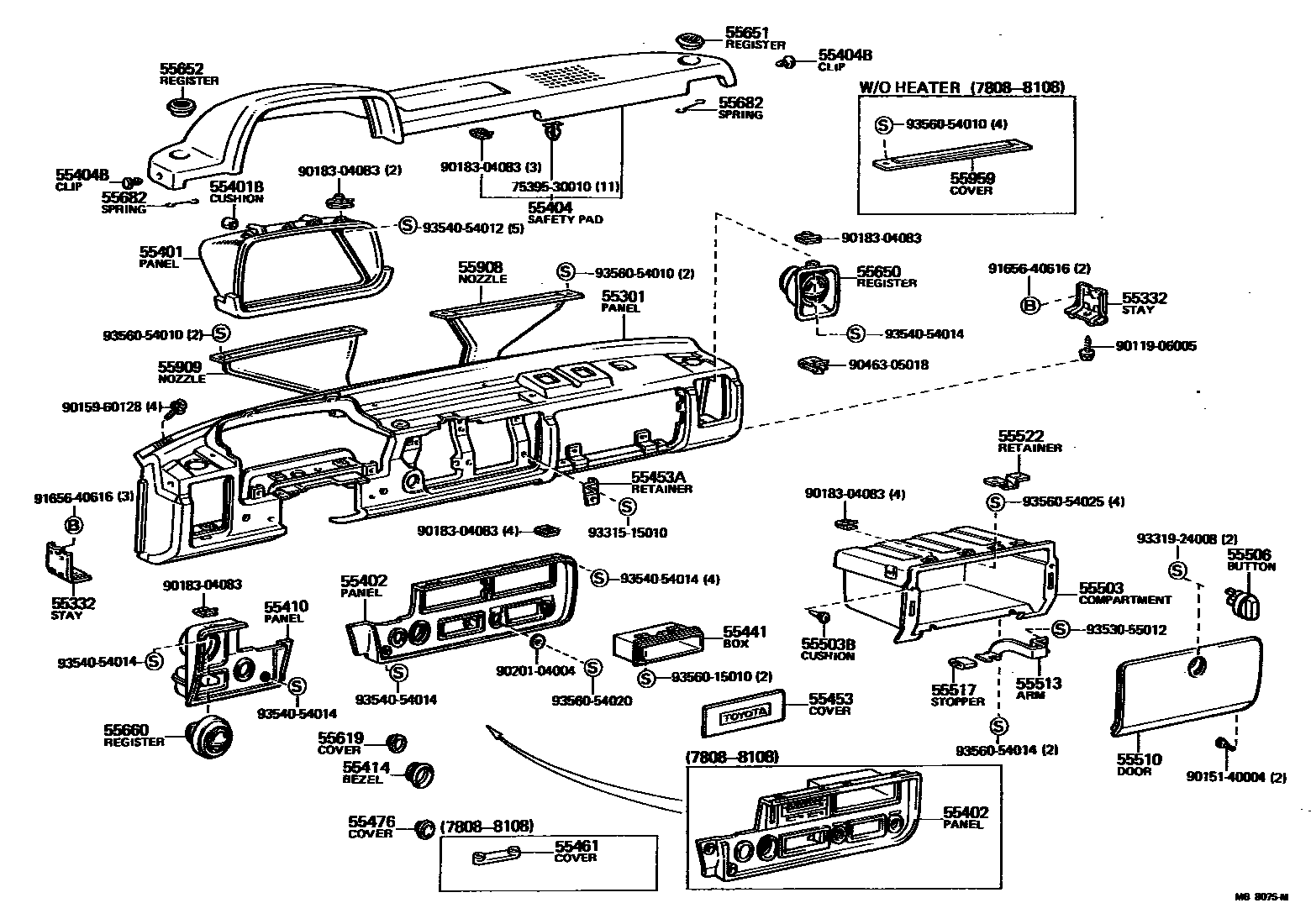 5551 — INSTRUMENT PANEL & GLOVE COMPARTMENT
