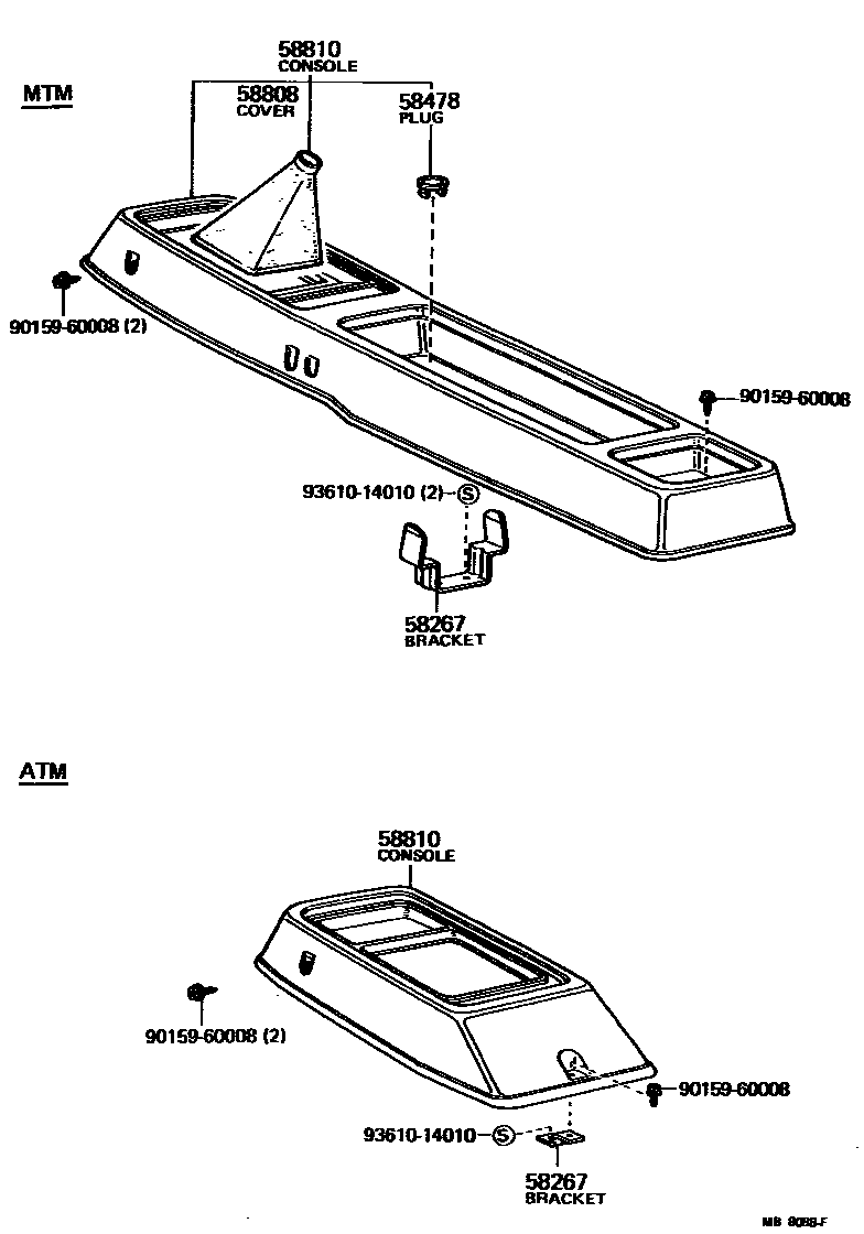 5855 — CONSOLE BOX & BRACKET