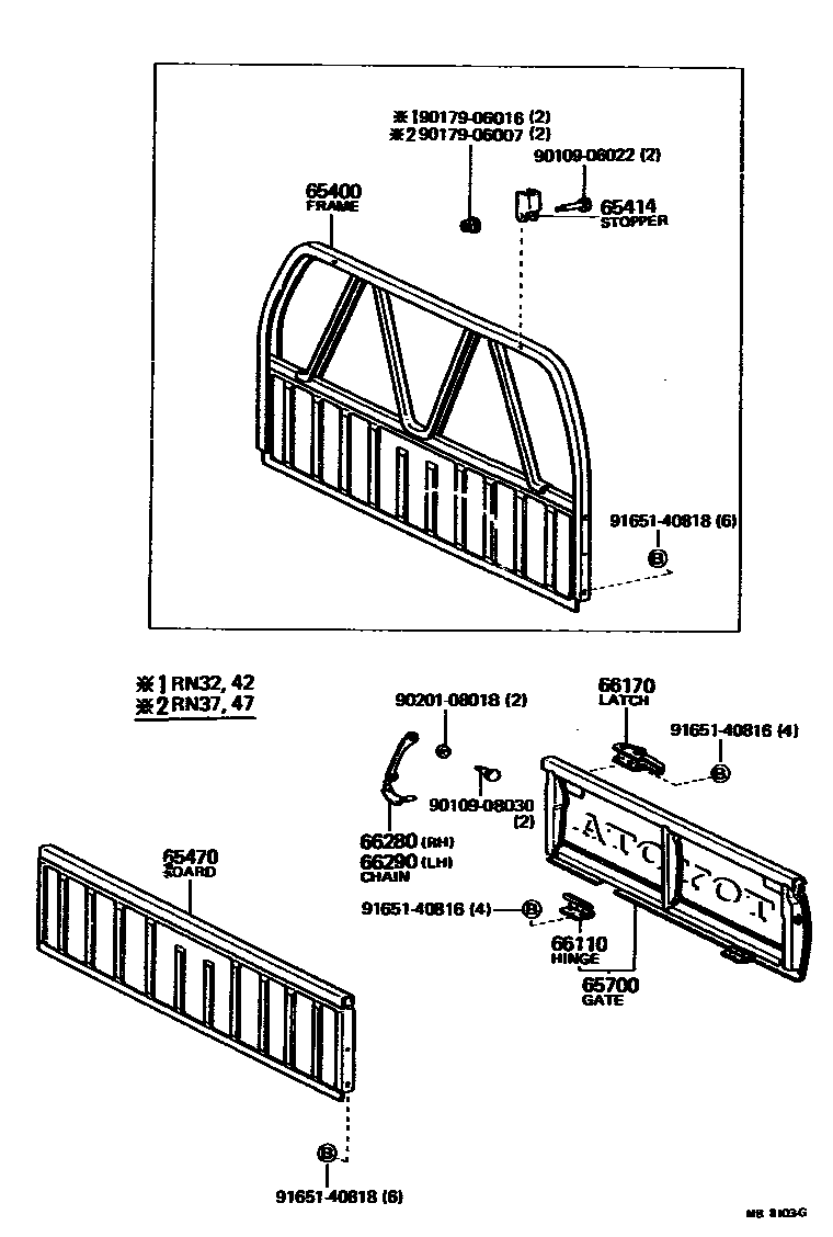 6553 — REAR BODY GUARD FRAME & TAIL GATE