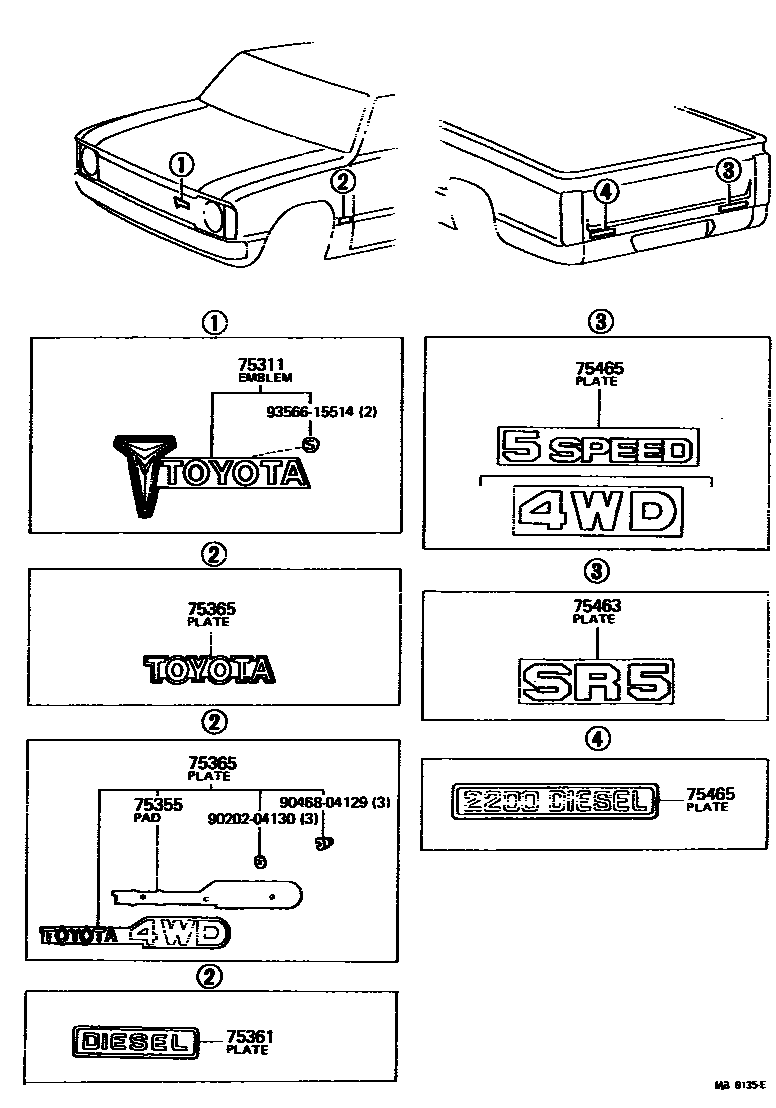 7551 — EMBLEM & NAME PLATE