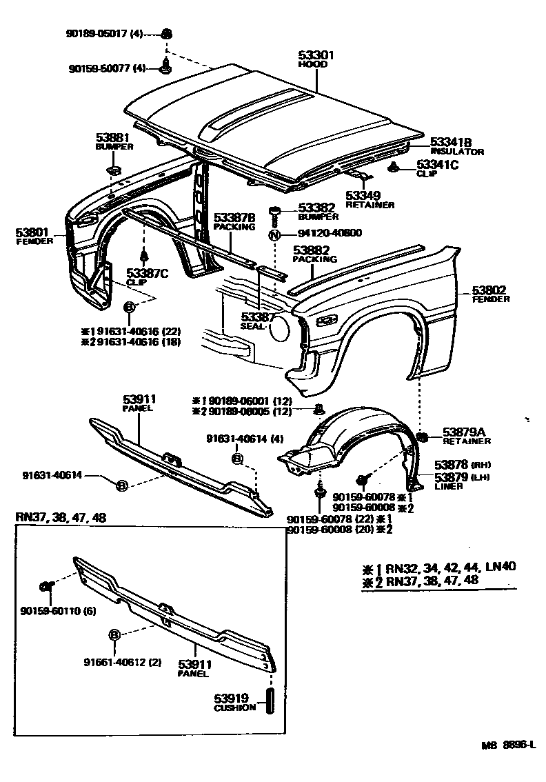 5353 — HOOD & FRONT FENDER