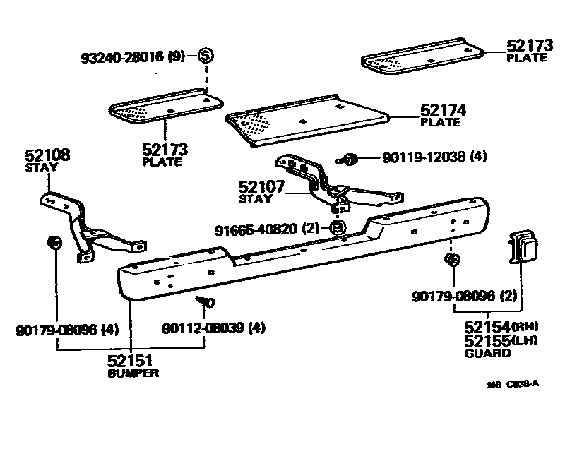 5253 — REAR BUMPER & BUMPER STAY