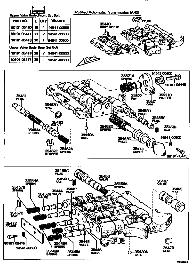 3512 — VALVE BODY & OIL STRAINER (ATM)