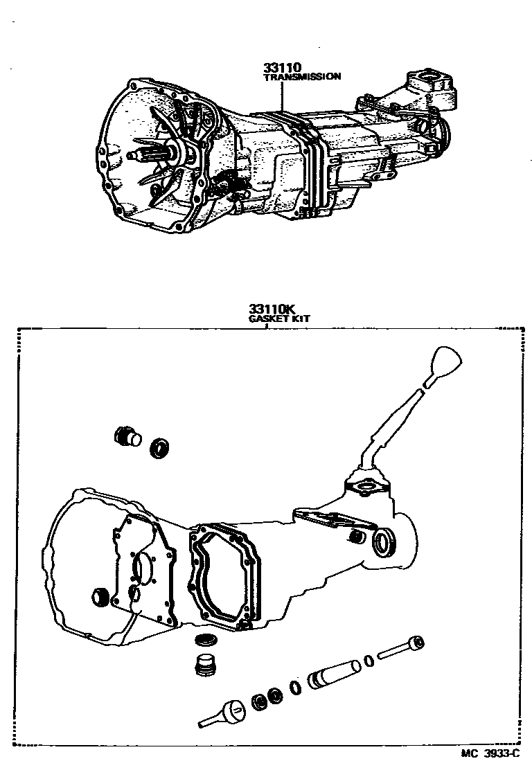 3301 — TRANSAXLE OR TRANSMISSION ASSY & GASKET KIT (MTM)