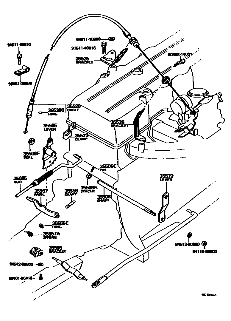 3513 — THROTTLE LINK & VALVE LEVER (ATM)