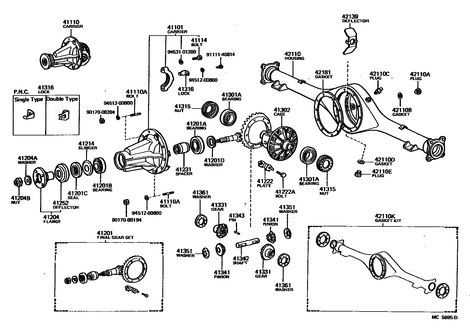 4101 — REAR AXLE HOUSING & DIFFERENTIAL