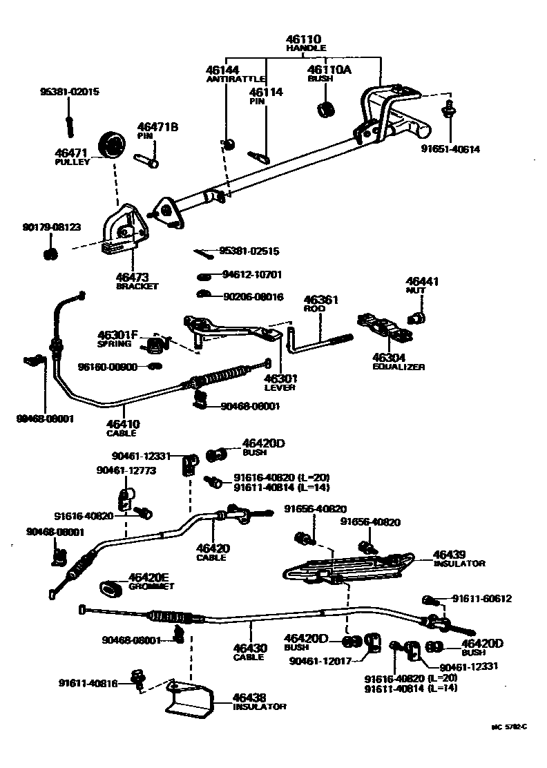4601 — PARKING BRAKE & CABLE