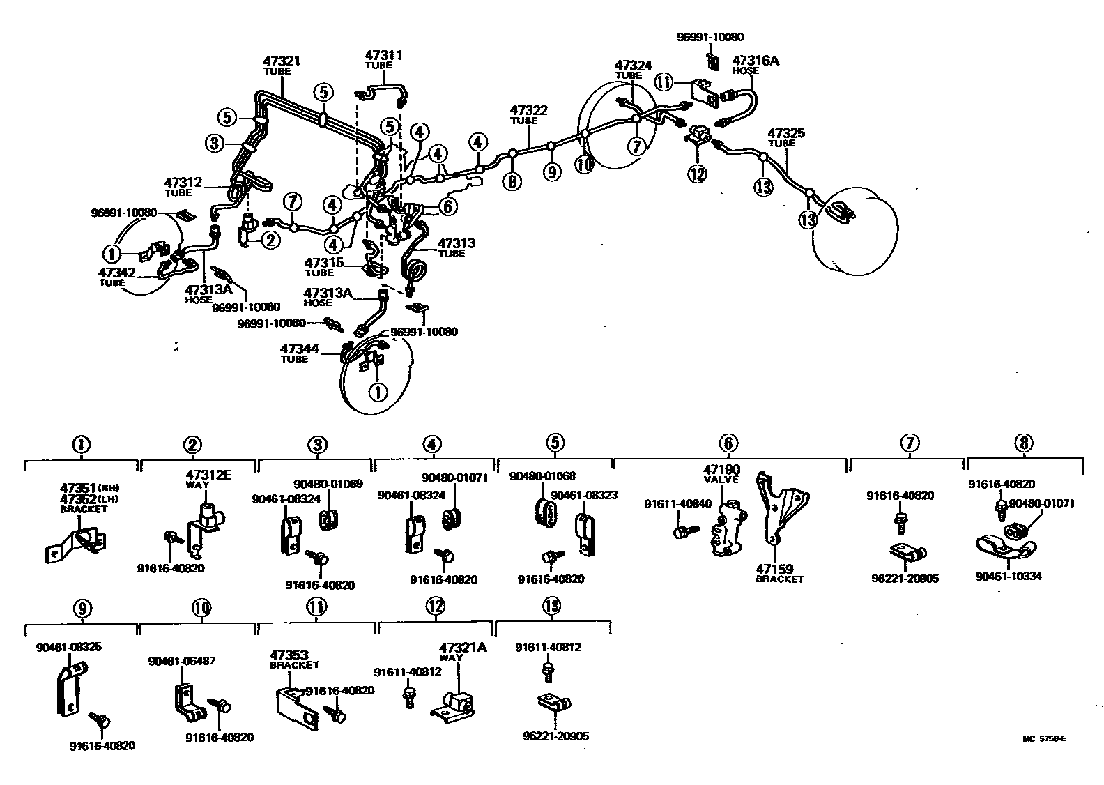4708 — BRAKE TUBE & CLAMP