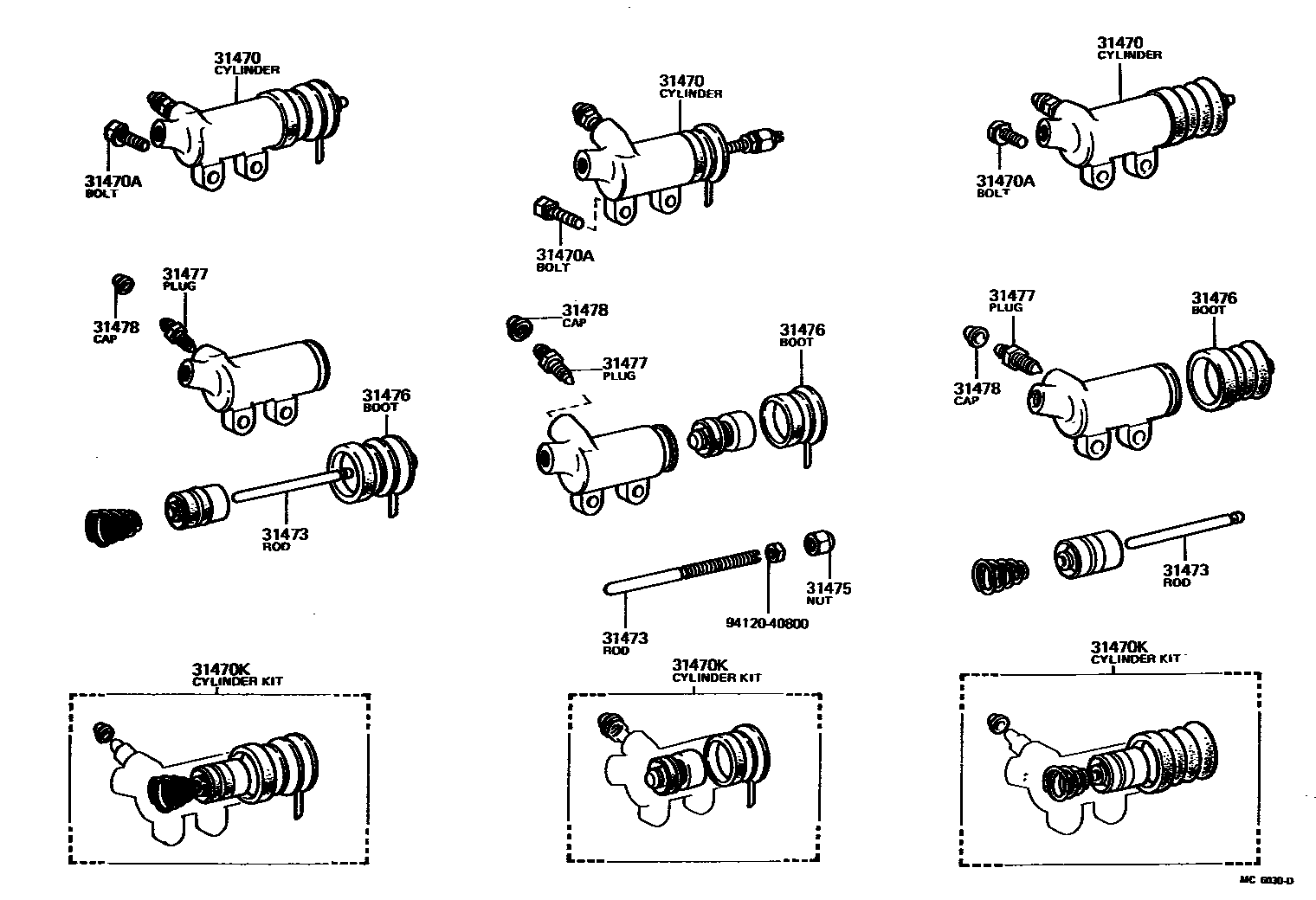 3105 — CLUTCH RELEASE CYLINDER