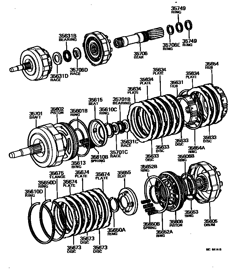 3507 — BRAKE BAND & MULTIPLE DISC CLUTCH (ATM)