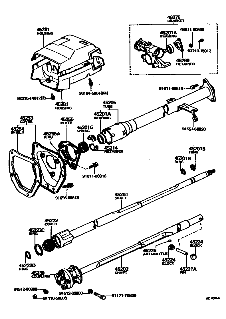 4501 — STEERING COLUMN & SHAFT