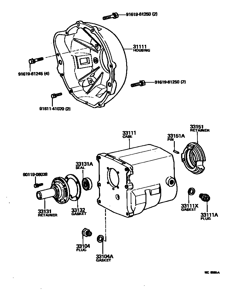 3302 — CLUTCH HOUSING & TRANSMISSION CASE (MTM)
