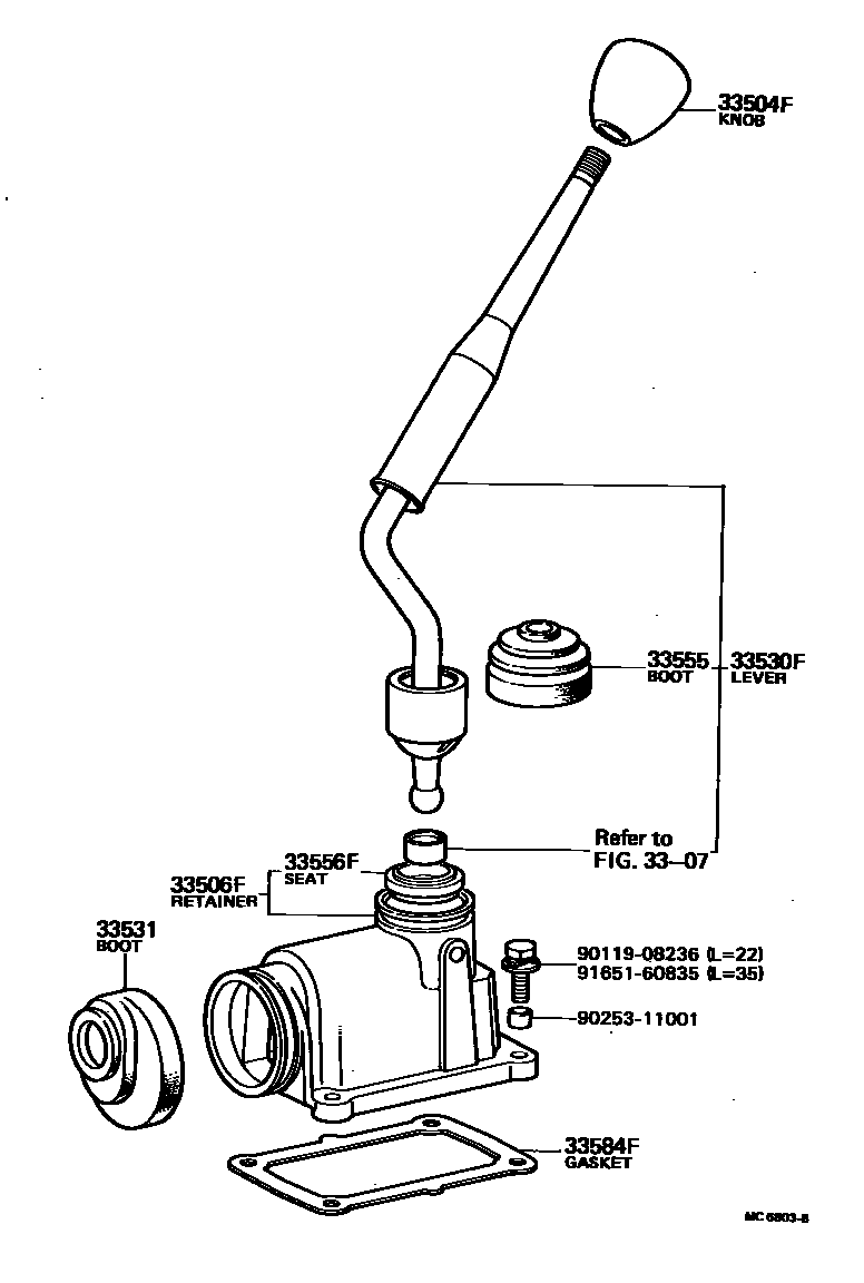 3312 — SHIFT LEVER & RETAINER