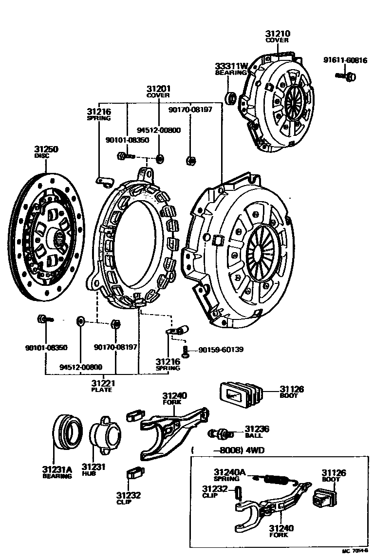 3101 — CLUTCH & RELEASE FORK