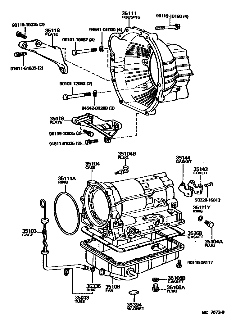 3503 — TRANSMISSION CASE & OIL PAN (ATM)