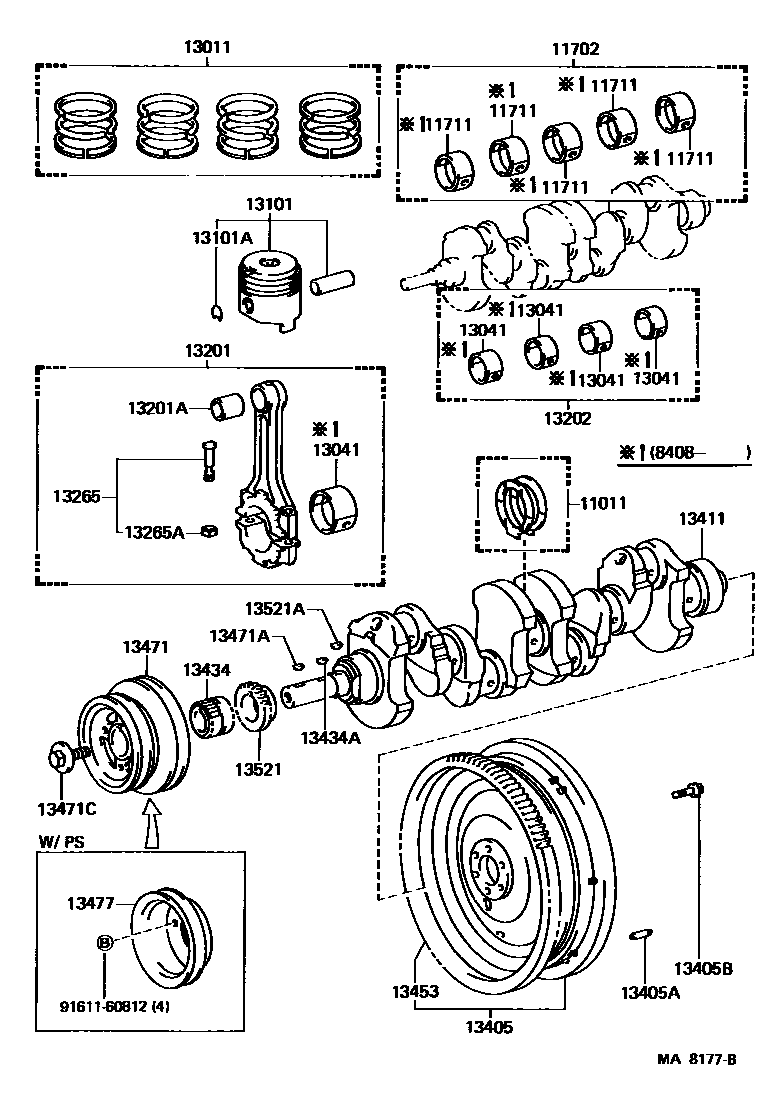 1301 — CRANKSHAFT & PISTON