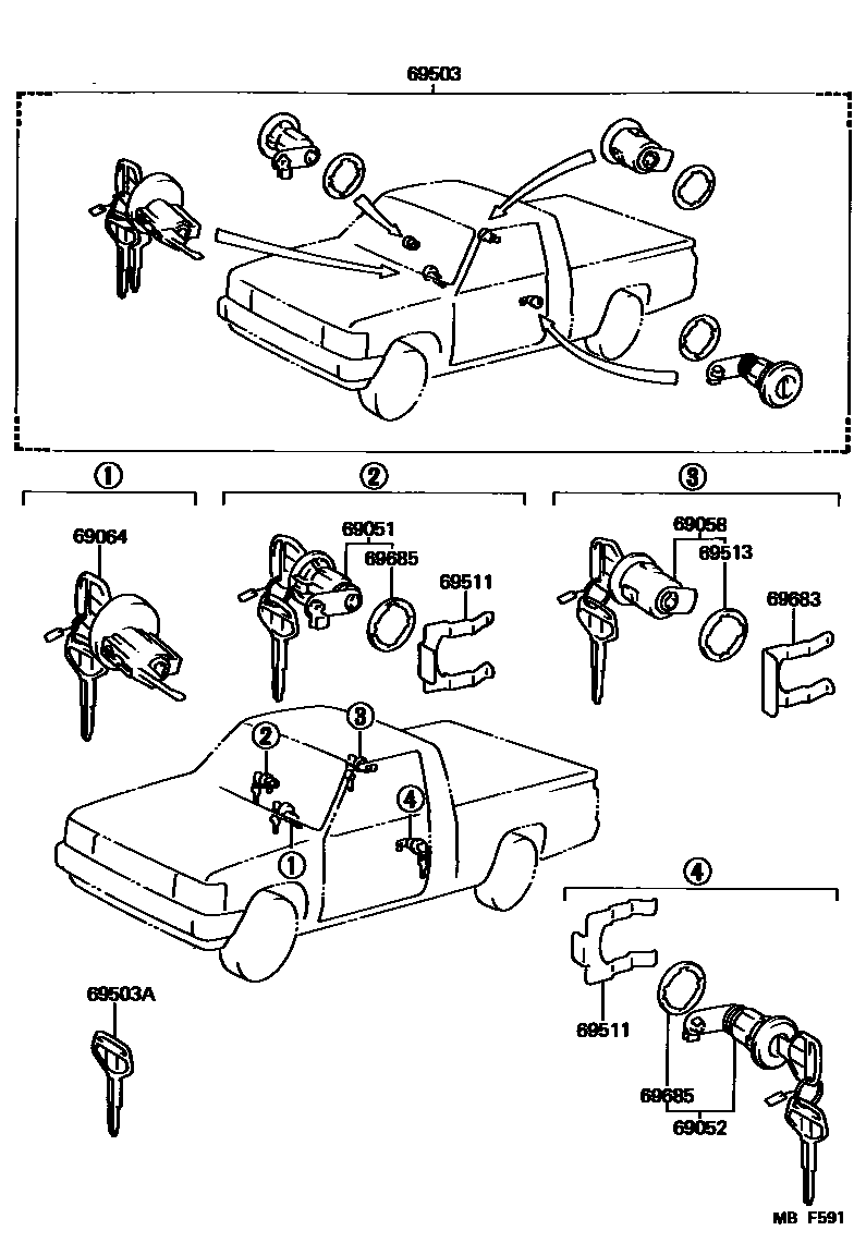 6765 — LOCK CYLINDER SET