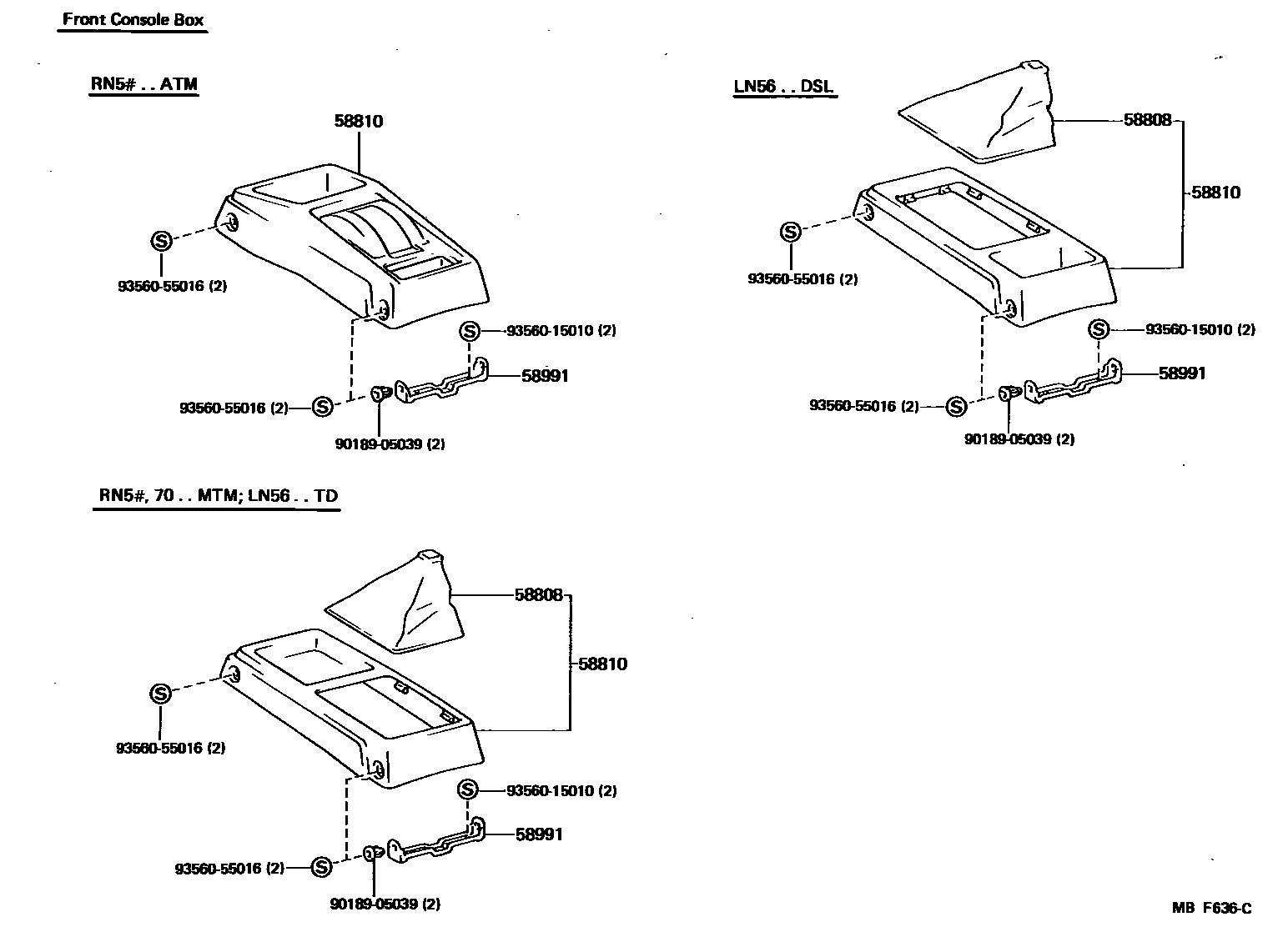 5855 — CONSOLE BOX & BRACKET