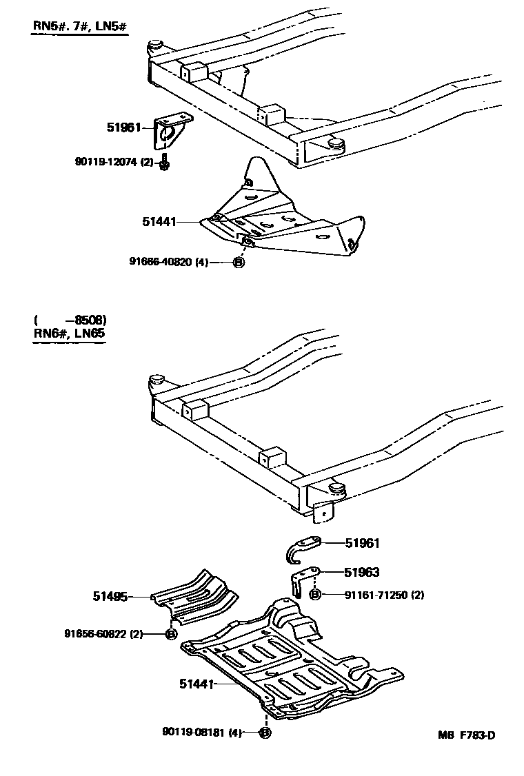 5152 — SUSPENSION CROSSMEMBER & UNDER COVER