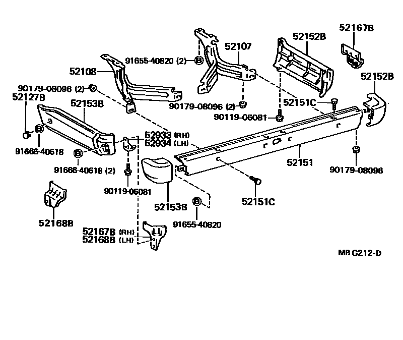 5253 — REAR BUMPER & BUMPER STAY