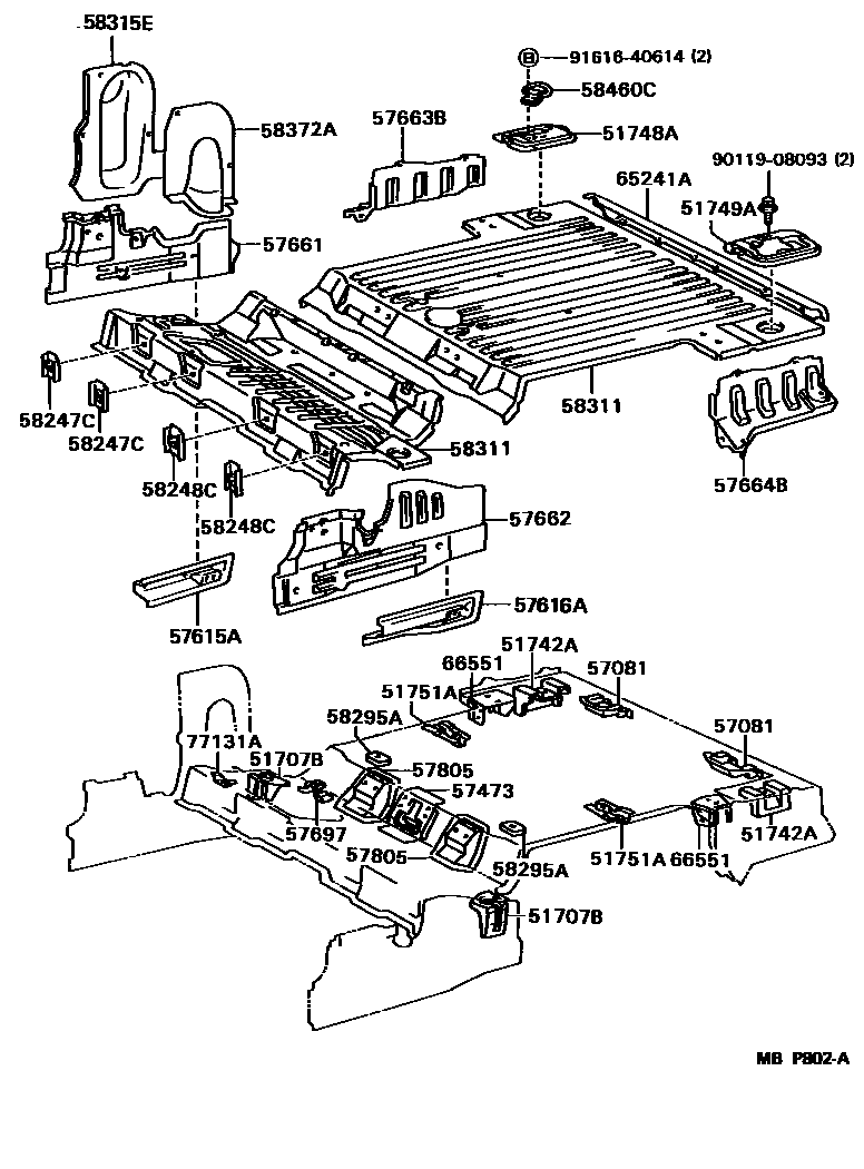 5852 — REAR FLOOR PANEL & REAR FLOOR MEMBER