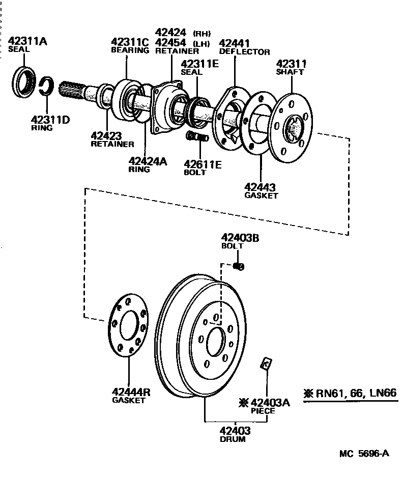 4102 — REAR AXLE SHAFT & HUB