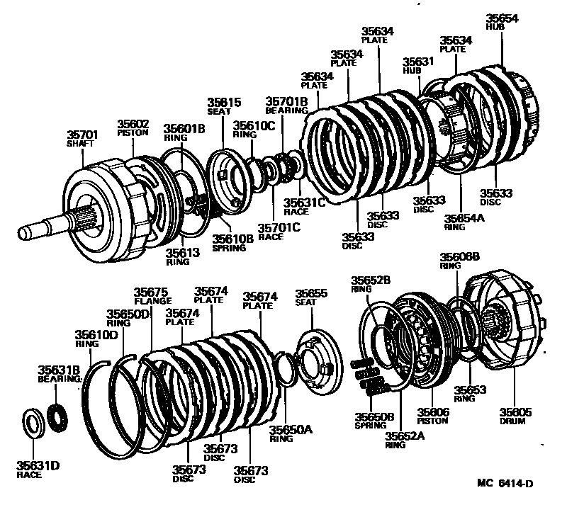 3507 — BRAKE BAND & MULTIPLE DISC CLUTCH (ATM)