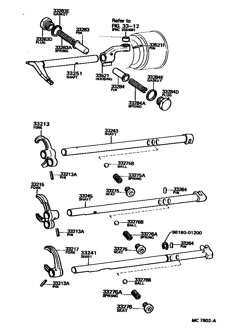 3307 — GEAR SHIFT FORK & LEVER SHAFT (MTM)