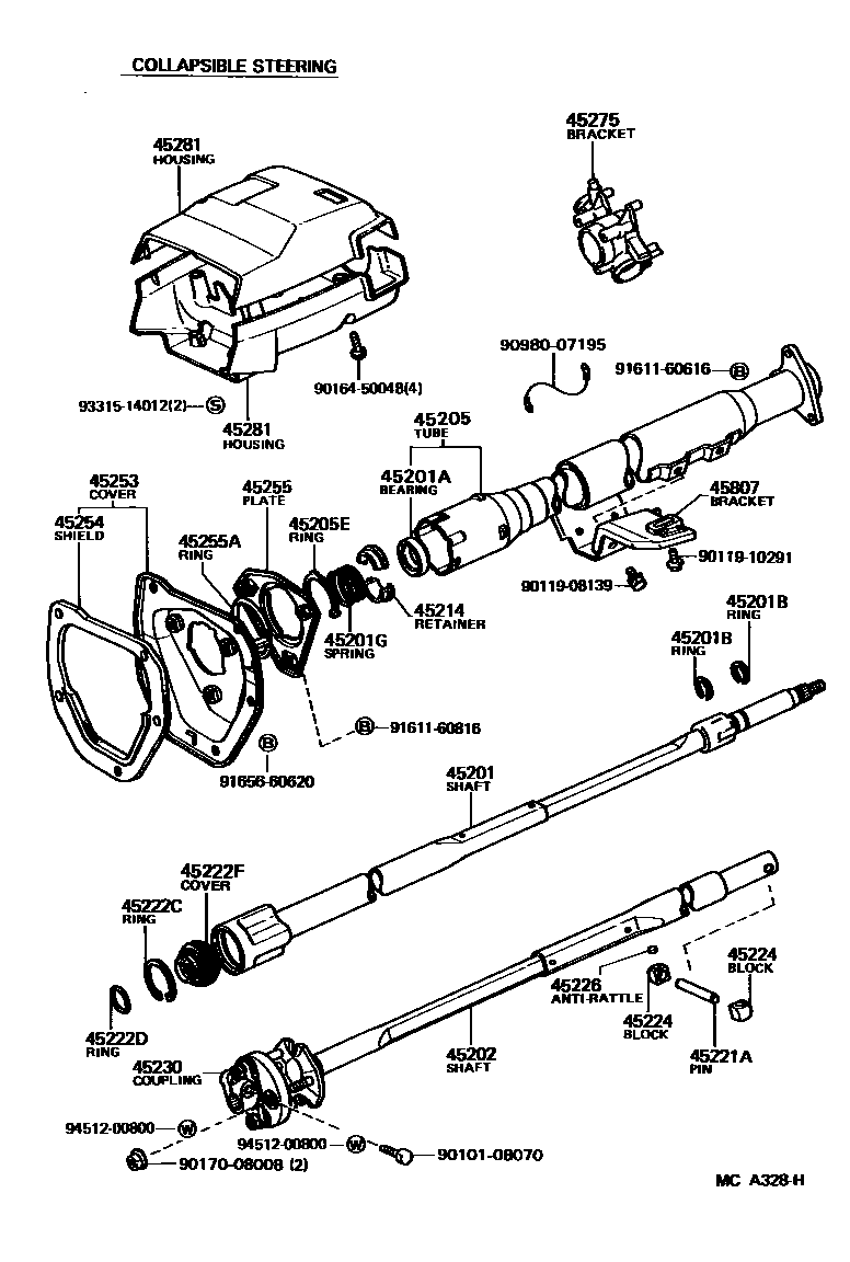 4501 — STEERING COLUMN & SHAFT