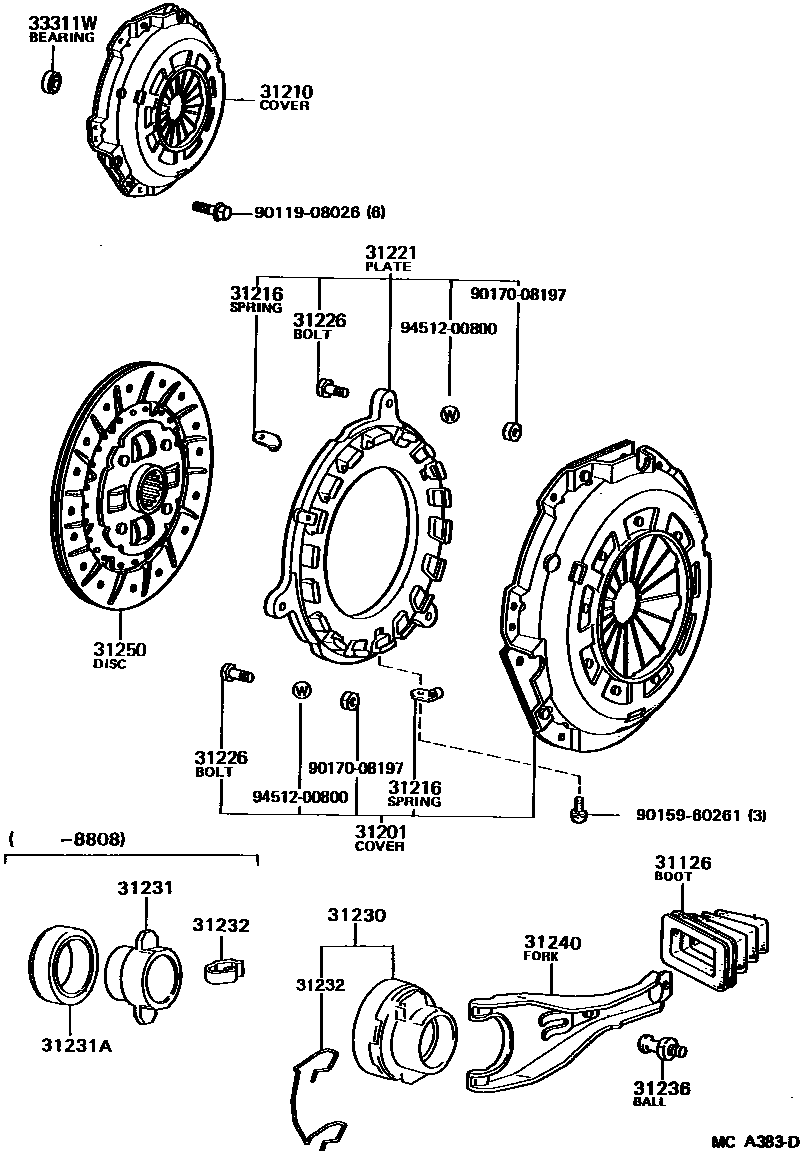 3101 — CLUTCH & RELEASE FORK