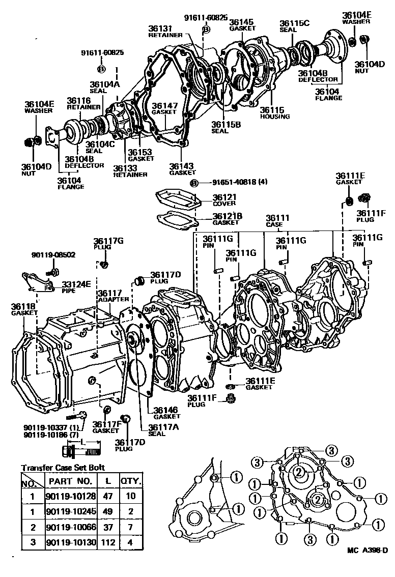 3609 — TRANSFER CASE & EXTENSION HOUSING