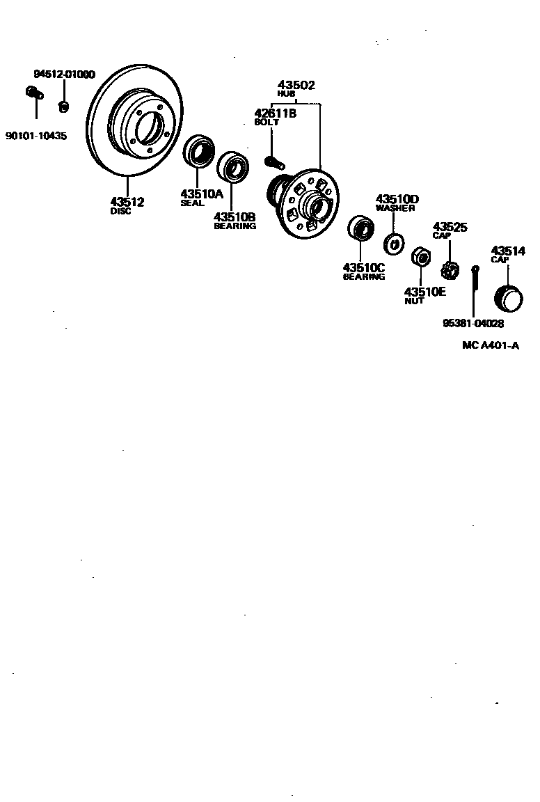 4303 — FRONT AXLE HUB