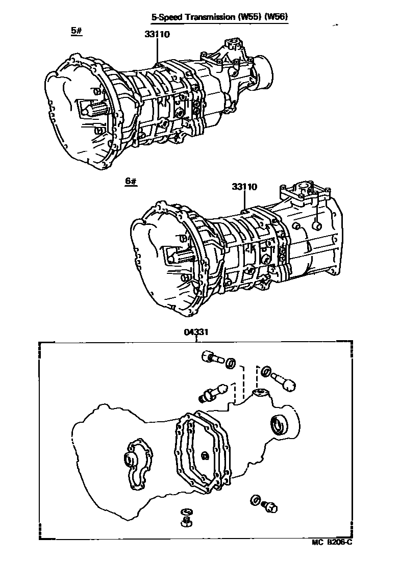 3301 — TRANSAXLE OR TRANSMISSION ASSY & GASKET KIT (MTM)