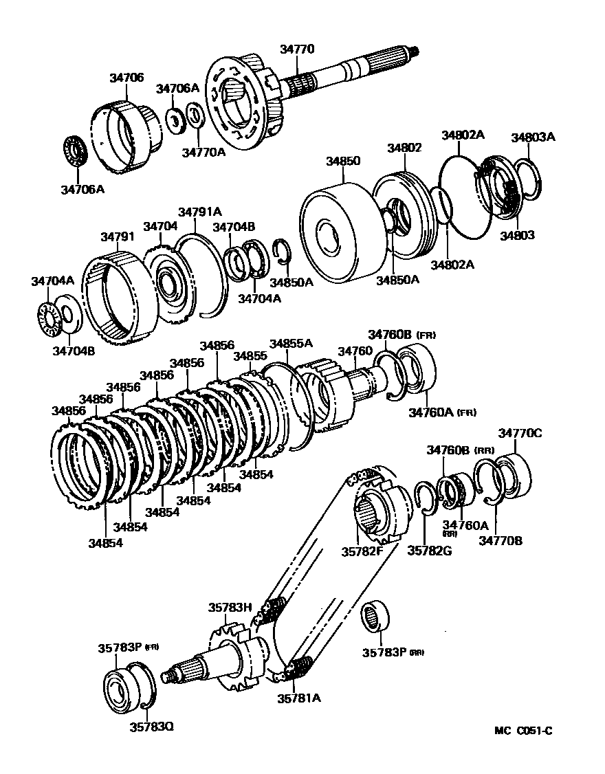 3614 — FRONT DRIVE CLUTCH & GEAR