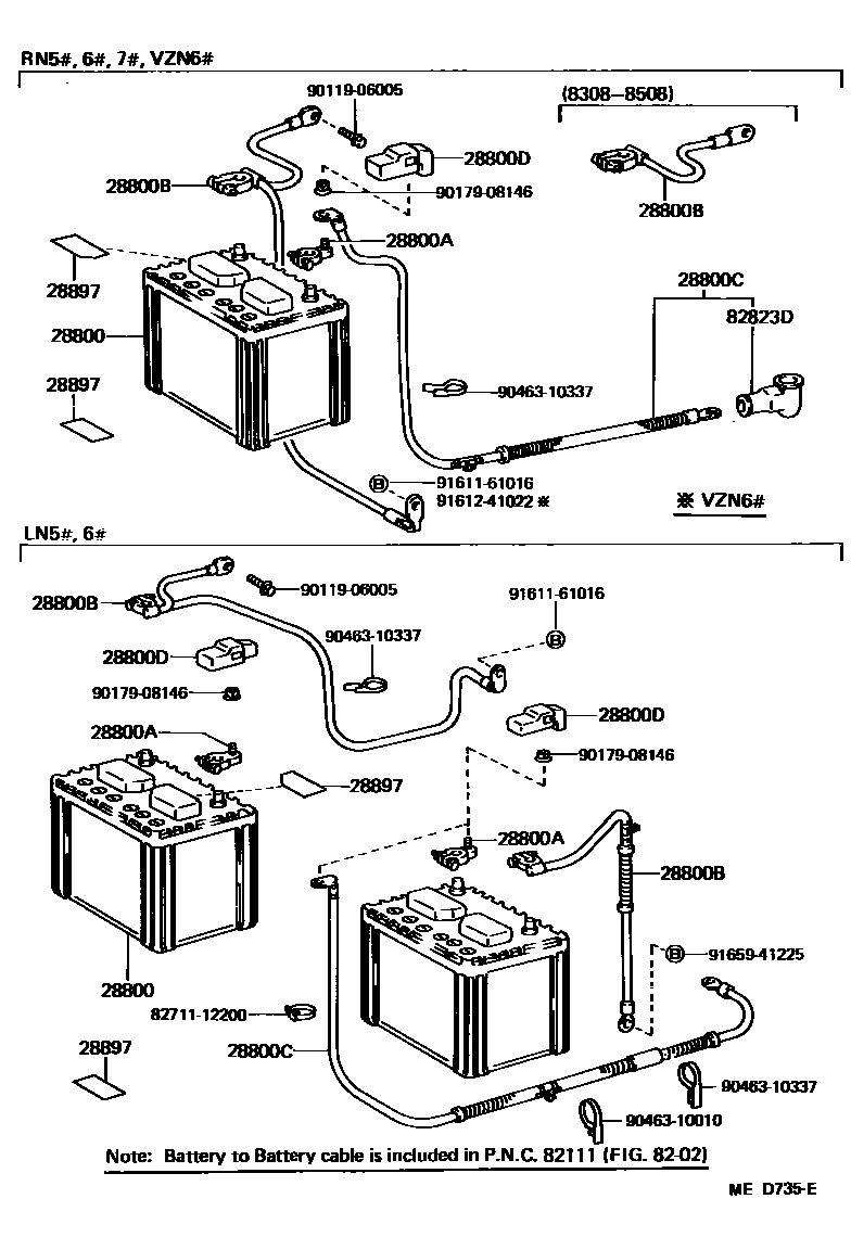 8201 — BATTERY & BATTERY CABLE
