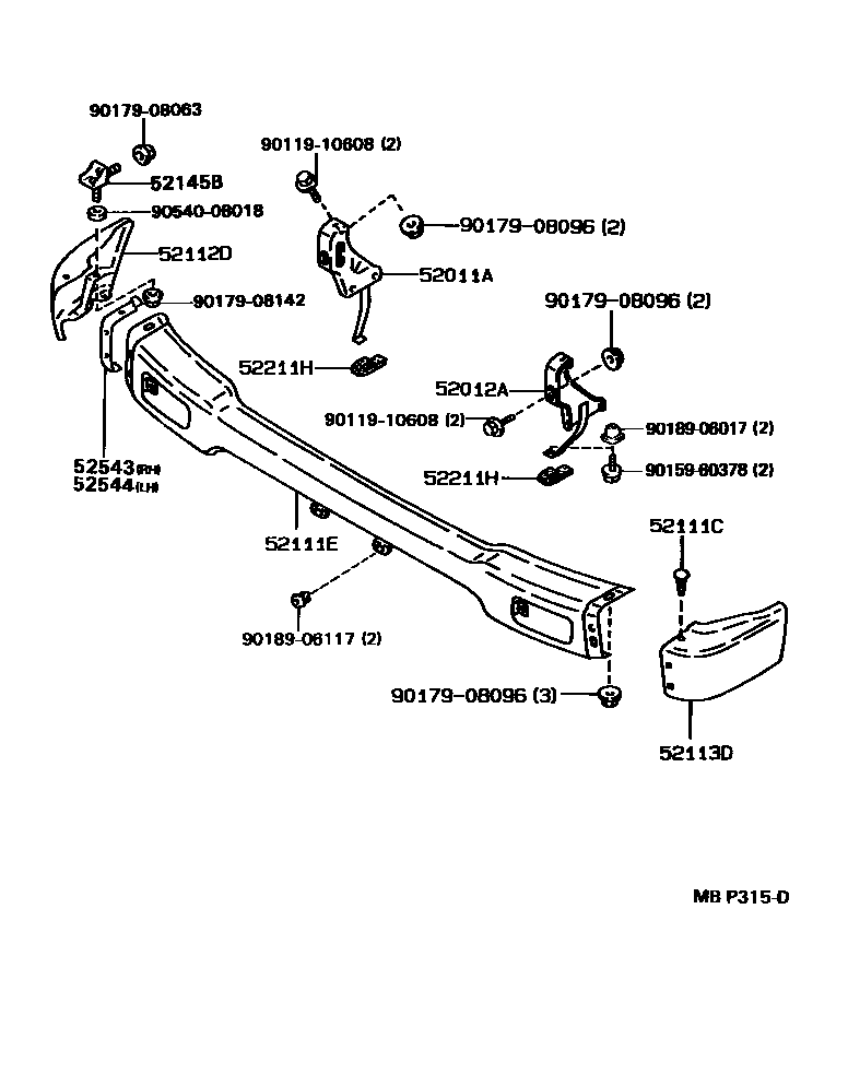 5252 — FRONT BUMPER & BUMPER STAY