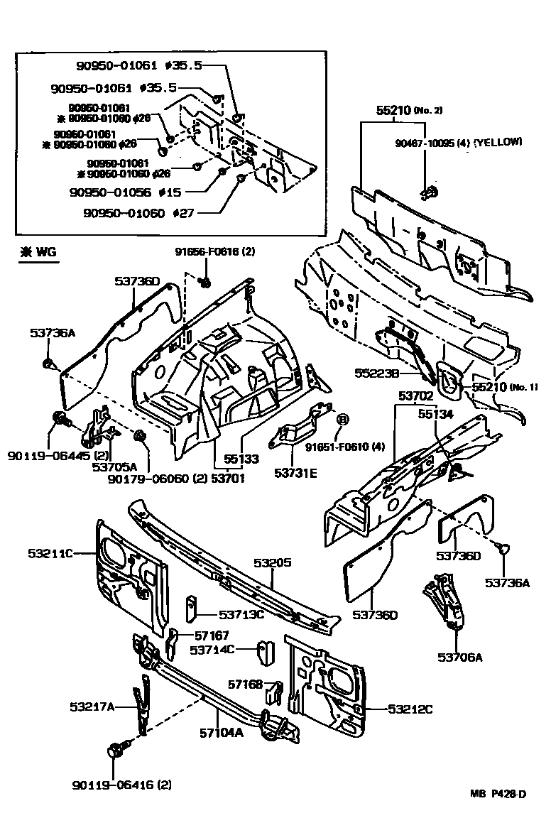 5355 — FRONT FENDER APRON & DASH PANEL