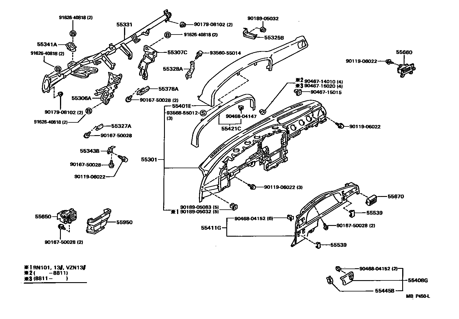 5551 — INSTRUMENT PANEL & GLOVE COMPARTMENT