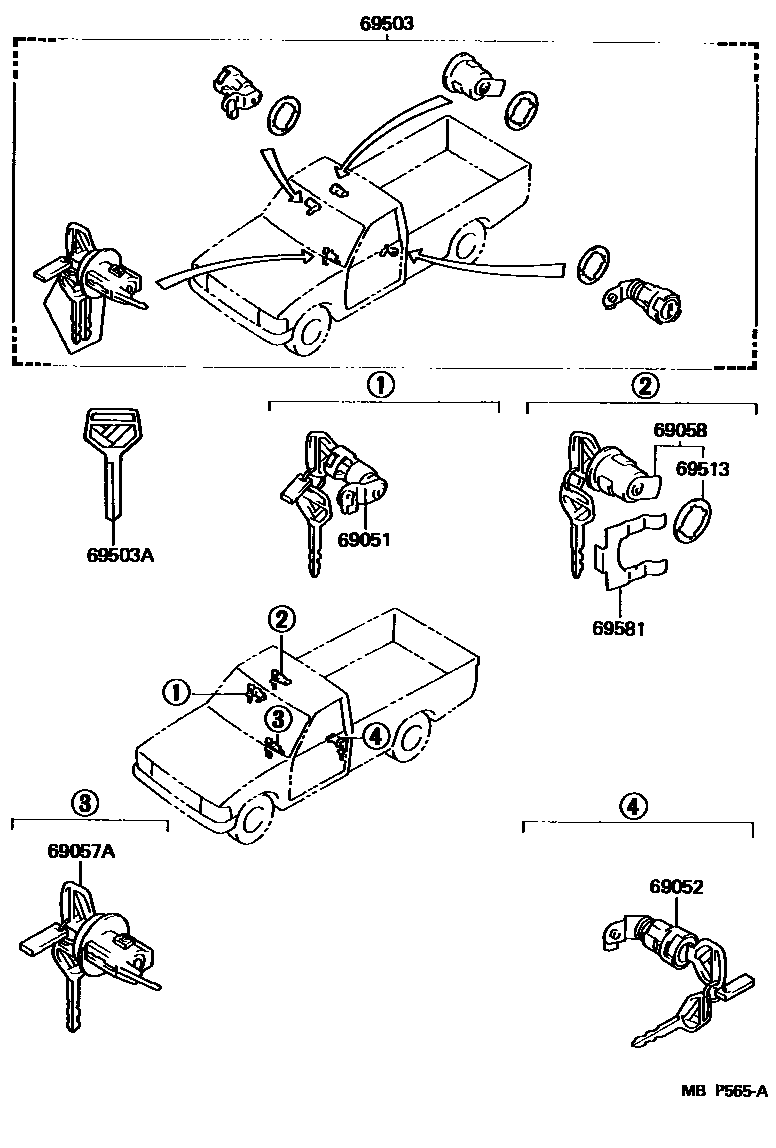 6765 — LOCK CYLINDER SET