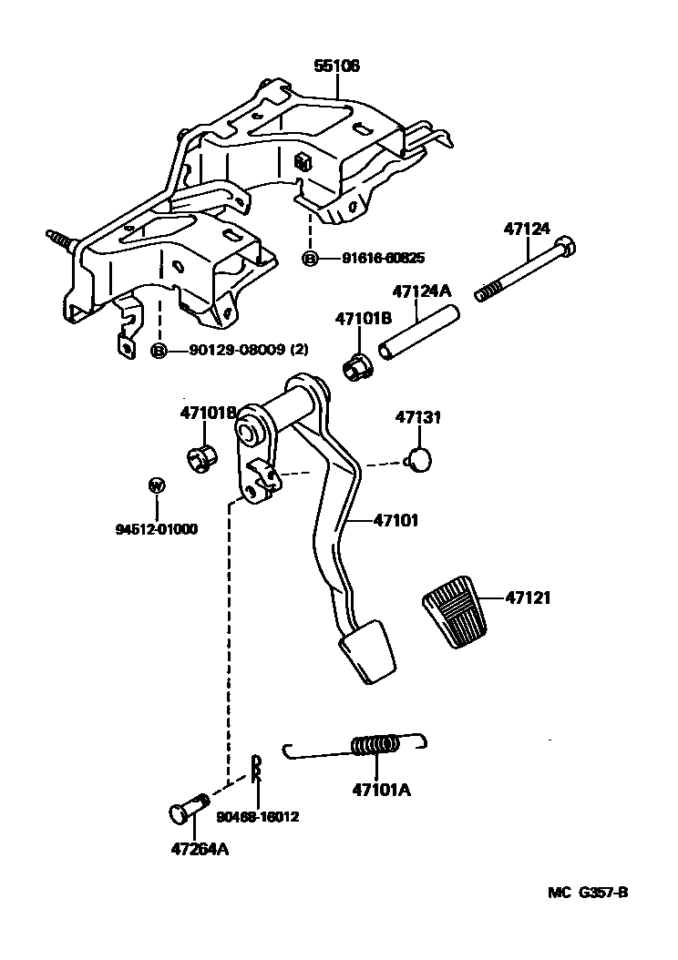 4701 — BRAKE PEDAL & BRACKET
