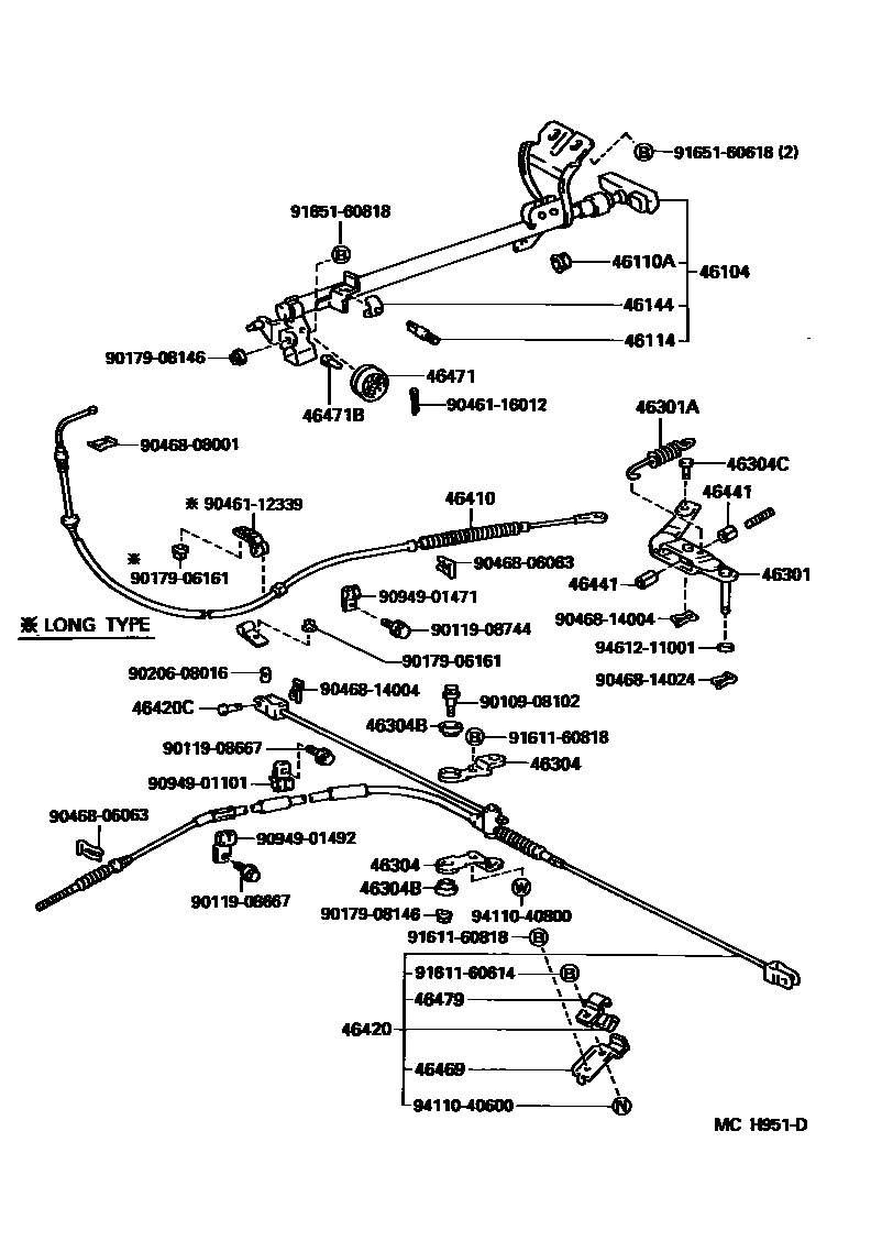 4601 — PARKING BRAKE & CABLE