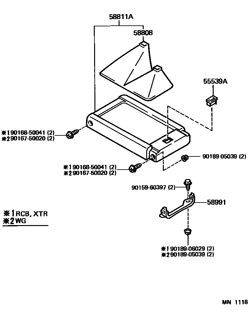 5855 — CONSOLE BOX & BRACKET
