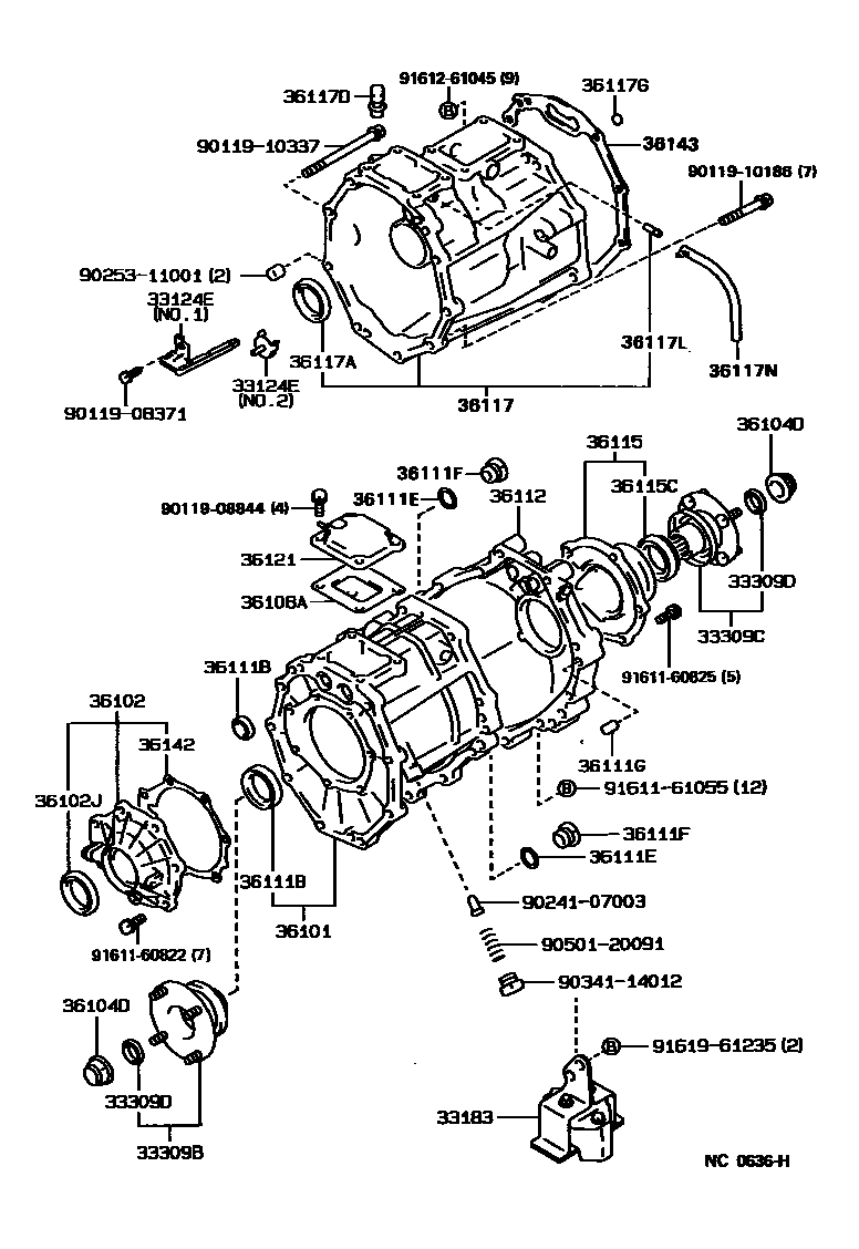 3609 — TRANSFER CASE & EXTENSION HOUSING
