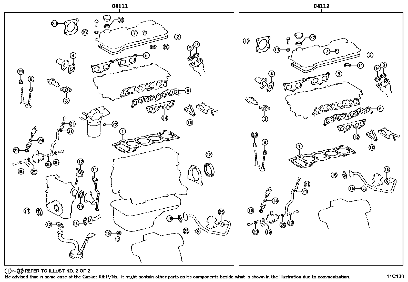 1103 — ENGINE OVERHAUL GASKET KIT