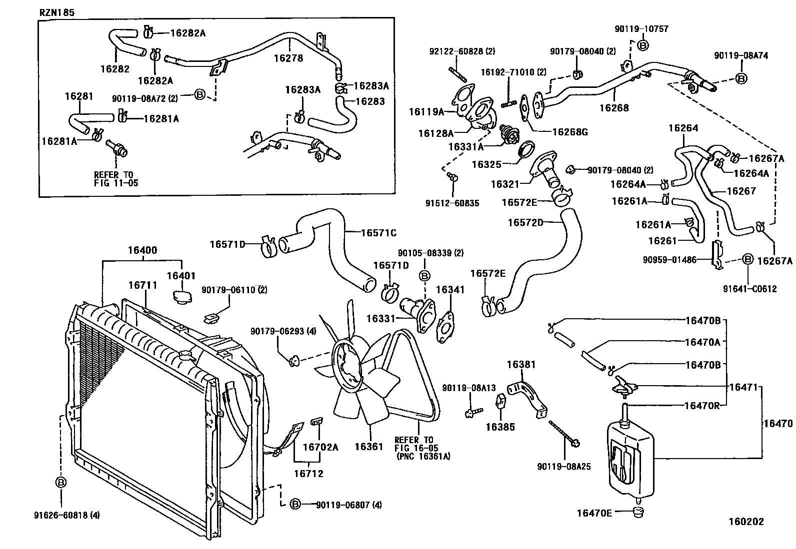 1603 — RADIATOR & WATER OUTLET