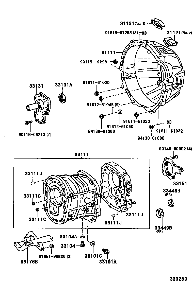 3302 — CLUTCH HOUSING & TRANSMISSION CASE (MTM)